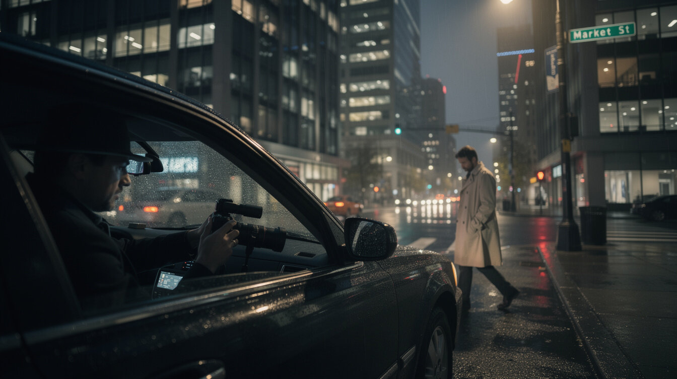 detective following suspect