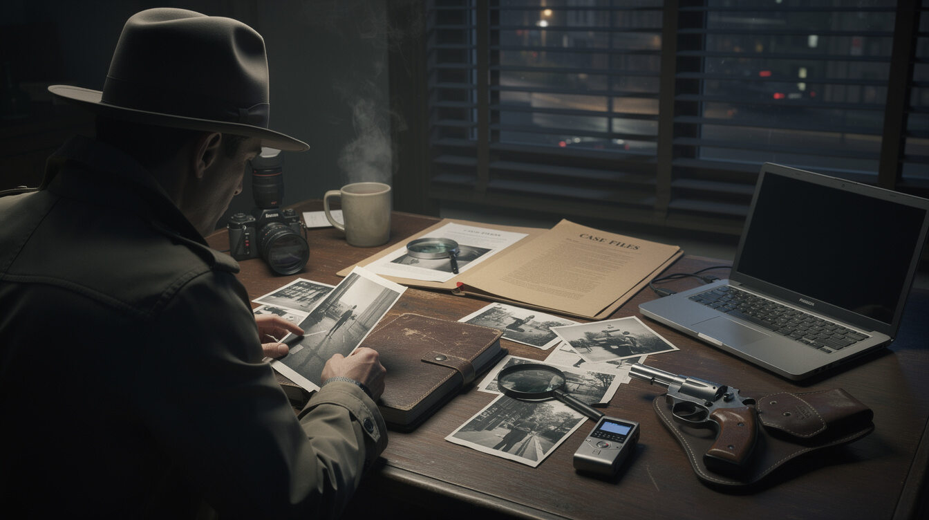 private detective working